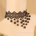 Pearl Tassel Gothic Necklaces Chokers Simple Black Choker